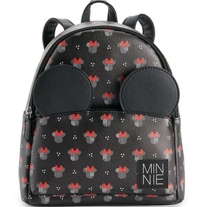 NWT Dani Black Minnie Mouse Mini Backpack White and Red Print